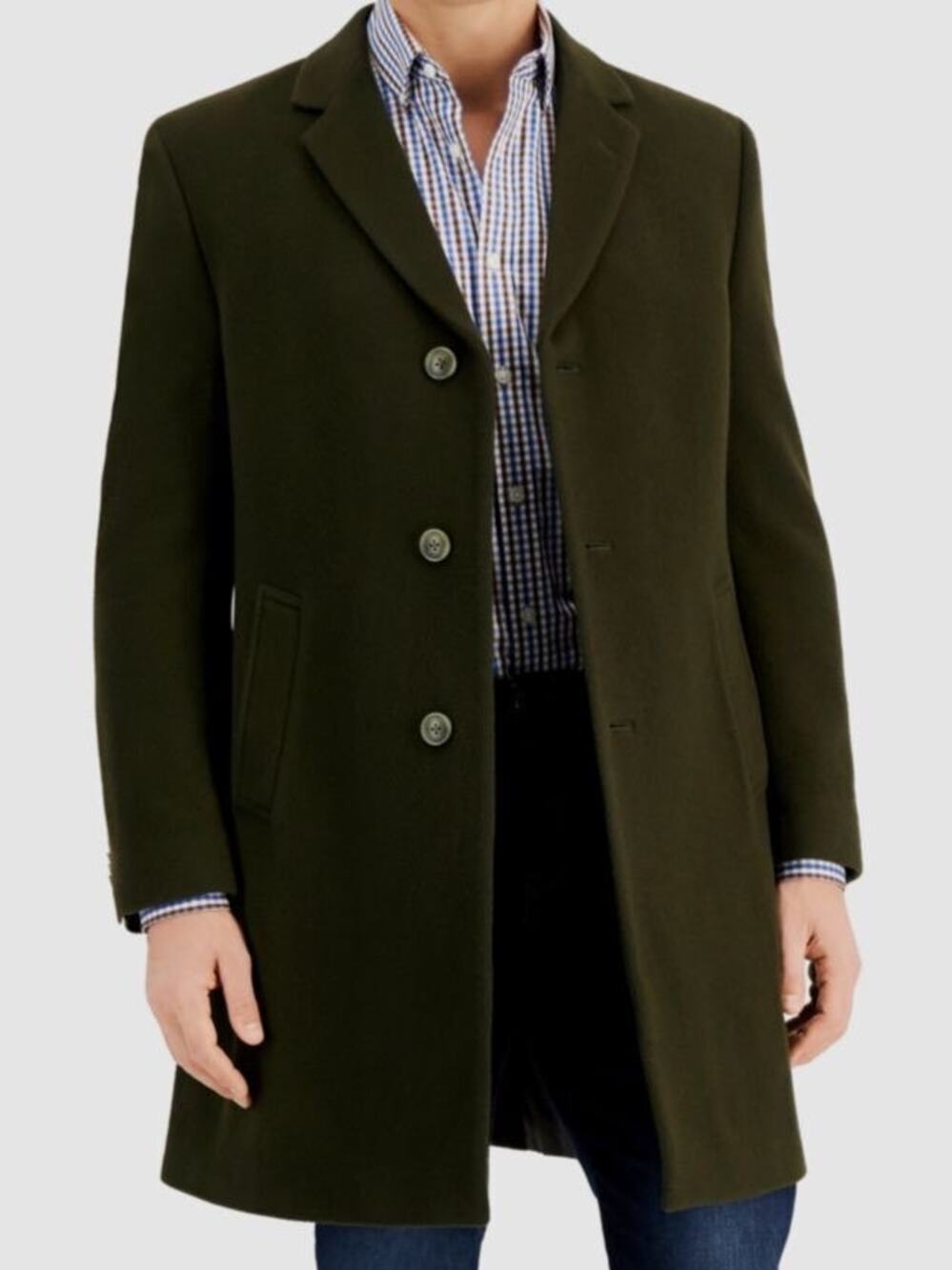 Nautica Men's Barge Classic Fit Wool/Cashmere Blend Solid Overcoat 38R (s7)